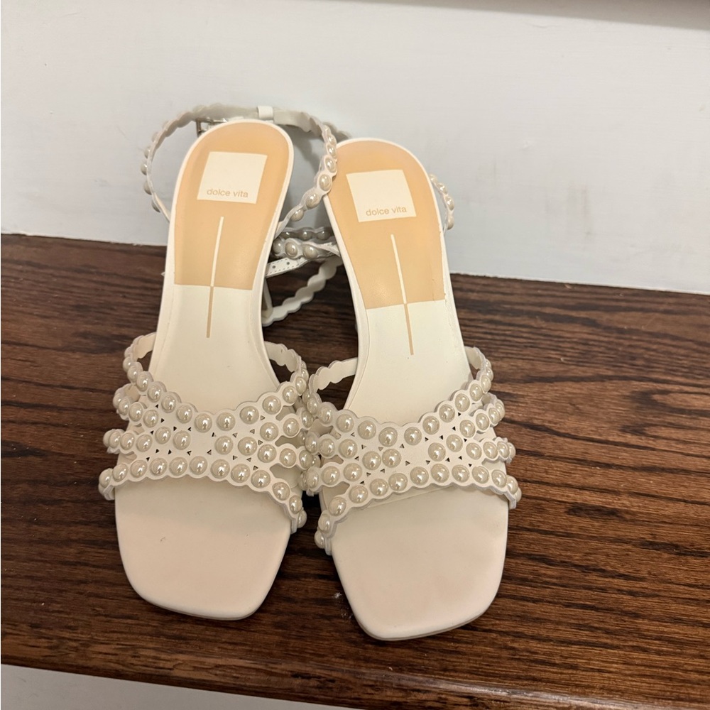 Dolce Vita Women's Sandals with Pearl Embellishments